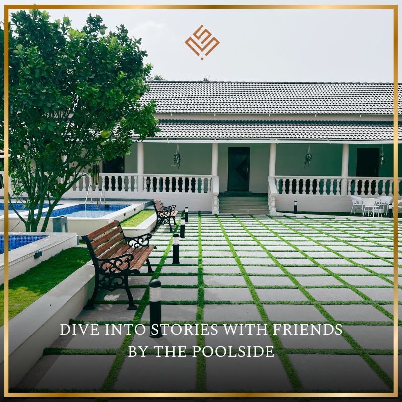 The Secret Mirage - Private Retreat in Bangalore- Poolside Sitout